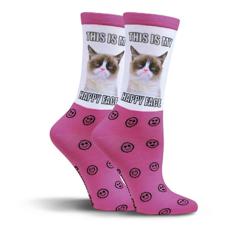 K.Bell Grumpy Cat The Most Terrible Time of The Year Christmas Womans Socks New 